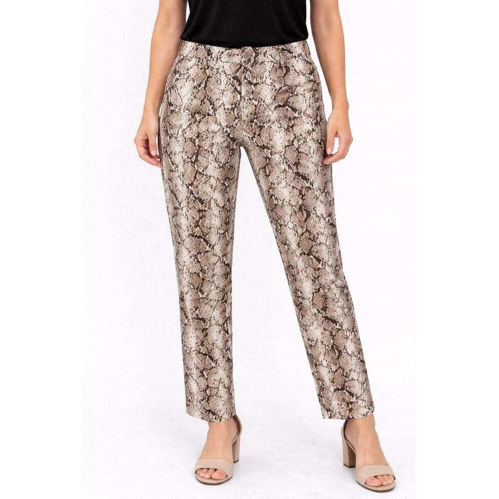 White House Black Market Snake Print Slim Leg Pants 0